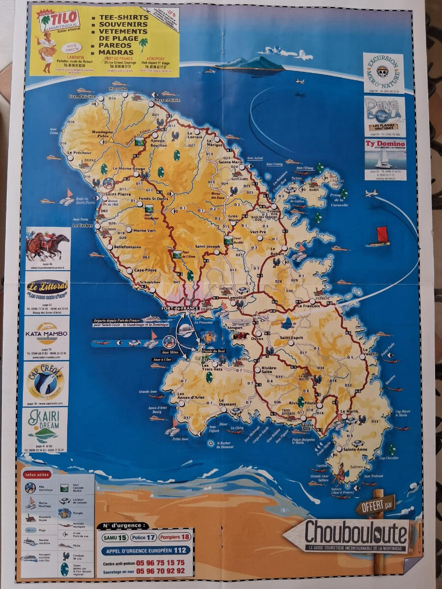 Carte de la Martinique